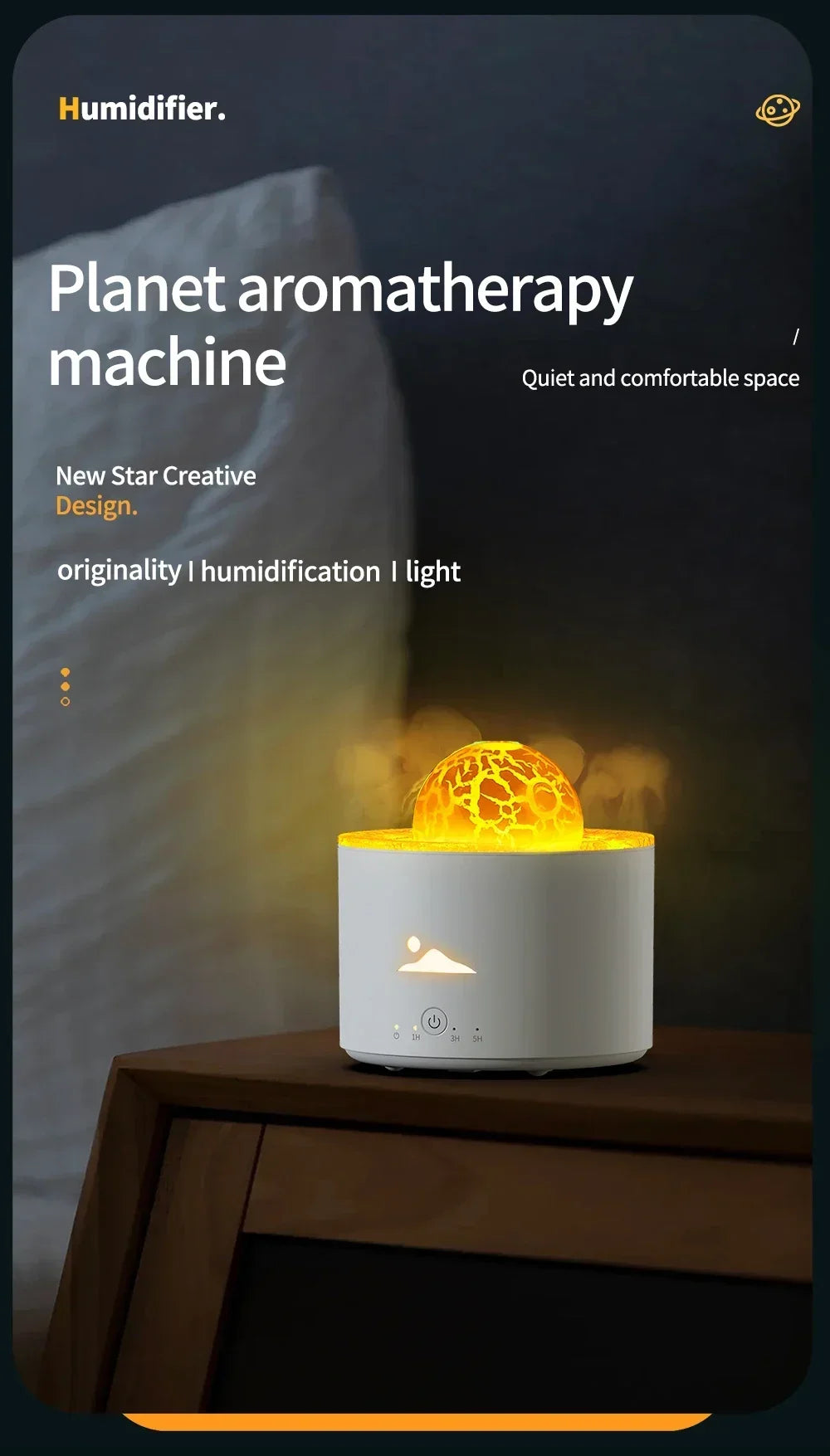 Essential oil diffuser - Volcano Flame
