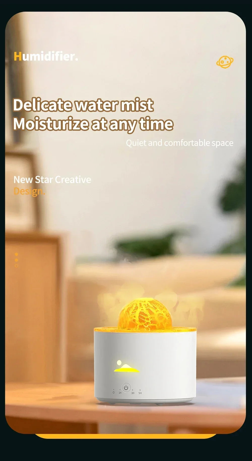 Essential oil diffuser - Volcano Flame